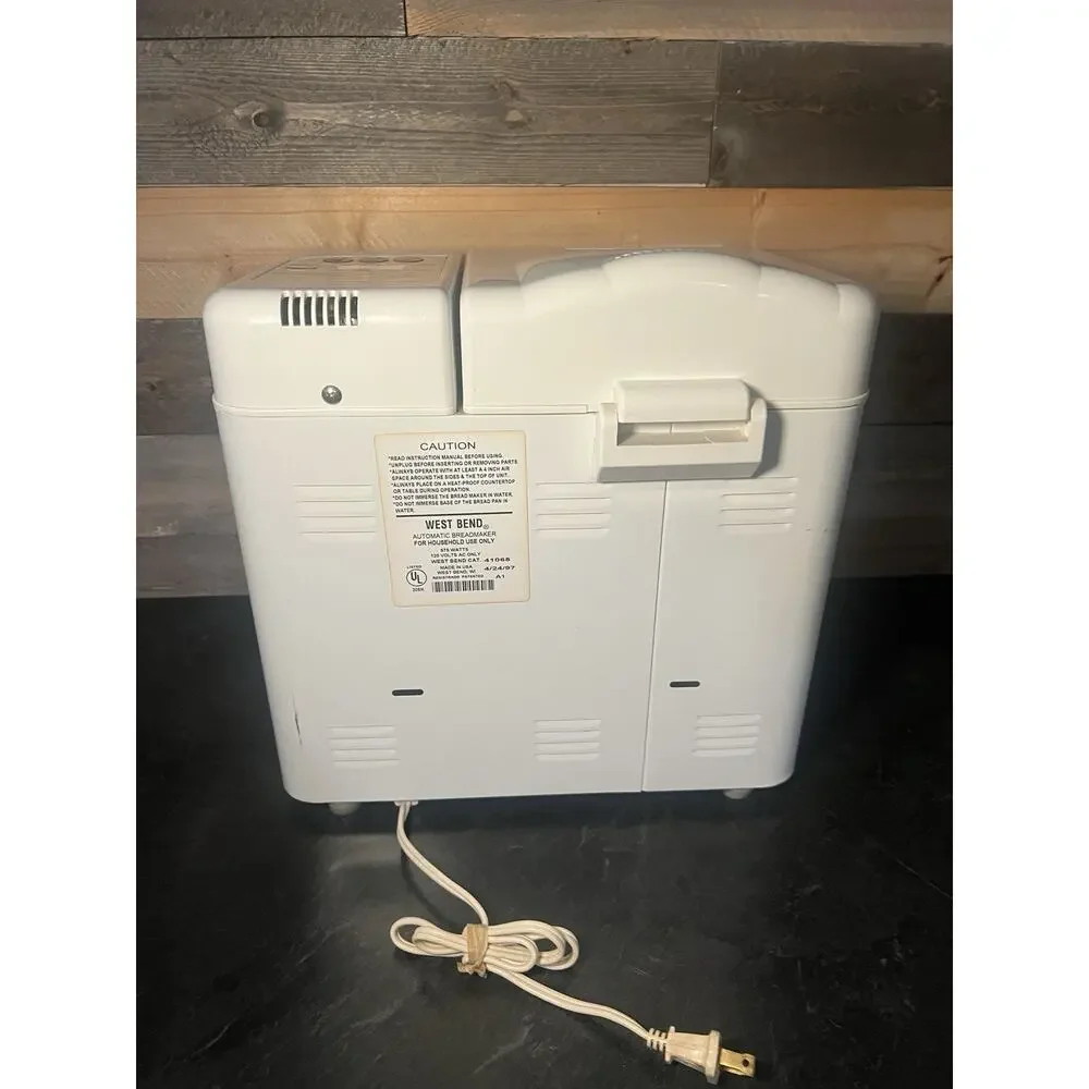 West Bend Americas Favorite Bread Dough Maker Machine 41065 1997 TESTED